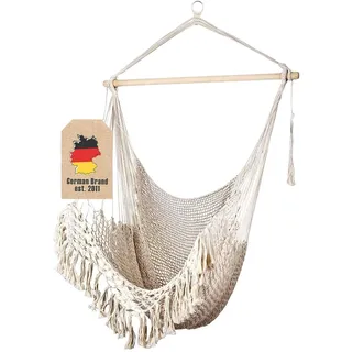 Intirilife Hängesessel Macramee Beige