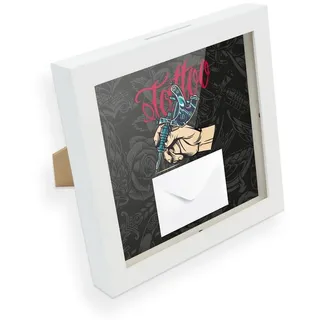 itenga Spardose itenga Bilderrahmen Geldgeschenk Tattoo 1 (Motiv 17)
