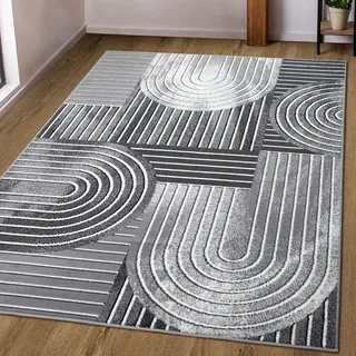 OTTO home Lysandra Kurzflorteppich 200 x 300 cm Grau