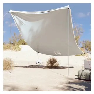 vidaXL Strand-Schattenzelt mit Sandsäcken Grau 214x236 cm