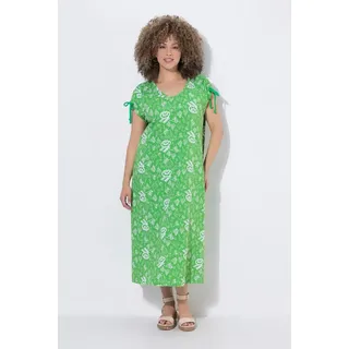 Ulla Popken Jerseykleid Midikleid A-Linie Grün 46/48