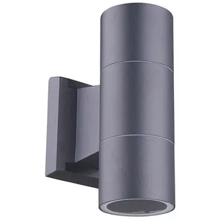 HILIGHT Außenwandleuchte Aluminium 11,5 x 6 x 16 cm 2x GU10 anthrazit
