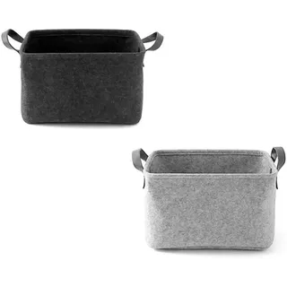 Filzkorb, 2 Stück Filz-aufbewahrungsbox, Filzkörbe Mit Zwei Griffen, Zur Aufbewahrung Von Kleidung, Handtüchern, Toilettenartikeln, Babyartikeln, Büchern Usw.