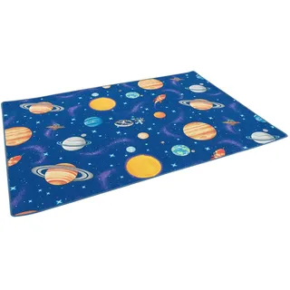 Snapstyle Weltall Kinderteppich 80 x 240 cm Blau