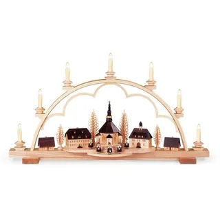Müller GmbH Schwibbogen Seiffener Dorf natur 80 x 15 x 43 cm
