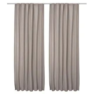 Beautissu Amelie Luna Kräuselband 140 x 245 cm sand 2 St.