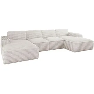kaiser möbel Eckcouch Stoff U-Form 3-Sitzer Beige