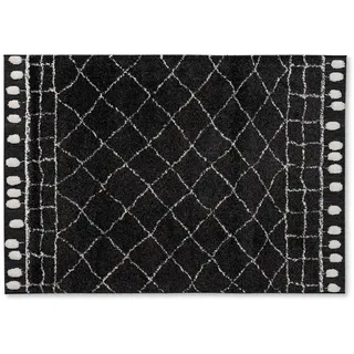Schöner Wohnen Winsome Hochflorteppich 160 x 230 cm Schwarz