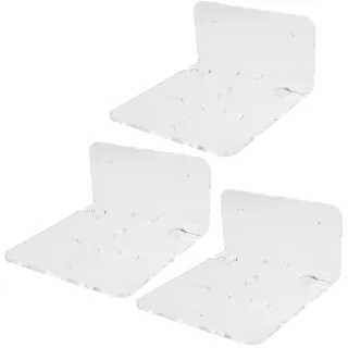 Transparente Acryl Wandregale mit Kamerahalterung | Sicherheitskameras, Babyphones und Lautsprecher, Schwebend Montierbar, 3 Stück
