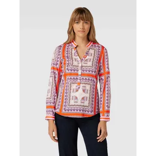 Blusenshirt aus reiner Baumwolle Modell 'Bandana', Orange, 40