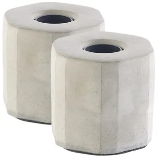 Lunartec Beton Tischleuchte Grau 2 St.
