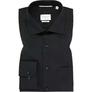 Eterna Modern Fit Businesshemd aus Popeline Black, 43