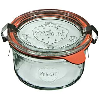 Weck Sturz 165 ml 12-teiliges Glas mit Deckel, Dichtung und 2 Verschlüssen | Zur Konservierung, Säften, luftdichten Aufbewahrung von trockenen Zutaten
