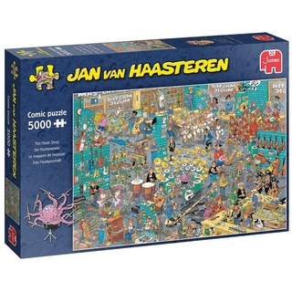 Jumbo Spiele Puzzle Jan van Haasteren Der Musikshop 5000 Teile Puzzle, 5000 Puzzleteile bunt