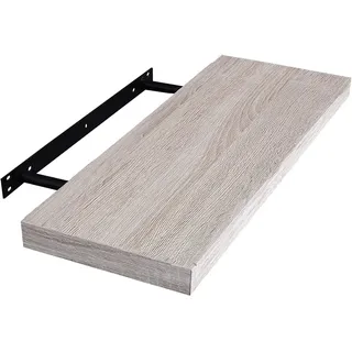 Woltu Wandregal, 1-tlg., Wandregal & WandBoard Sonoma Eiche 60 cm x 3.8 cm x 23 cm