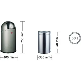Wesco Pushboy 50 l newsilver