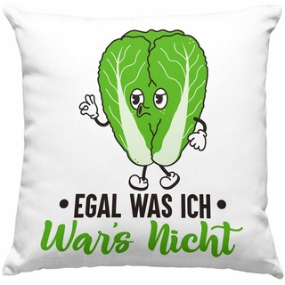 Trendation Dekokissen Trendation - Lustiger Spruch Kissen Egal Was Ich Wars Nicht Geschenk Kollege Kollegin Kissen Salat Dekokissen mit Füllung 40x40 blau