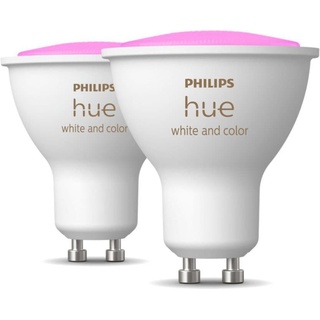 Philips Hue, Leuchtmittel, White & Color Ambiance BT (GU10, 5.70 W, 350 lm, 2 x, G)