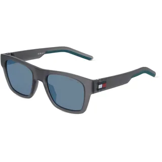 Tommy Hilfiger Eyewear TH 1975/S Herren-Sonnenbrille Vollrand Quadratisch Kunststoff-Gestell, grau