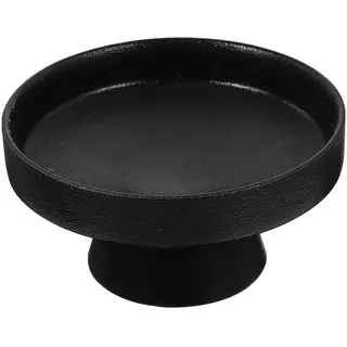 Alipis Obst-Serviertablett Aus Keramik Mit FüßEn Rundes Snack-Tablett Mit Hohem Fuß BelüFtetes Deko Tablett Schwarz FüR KüChe Und Esszimmer