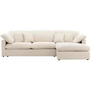 Livetastic Ecksofa, Beige, Kunststoff, Textil, L-Form, 297x85x107 cm, Relaxfunktion, Wohnzimmer, Sofas & Couches, Wohnlandschaften, Ecksofas