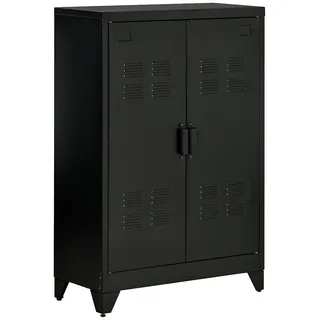 Homcom Sideboard Schwarz 75 x 33 x 110 cm