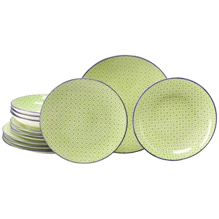 CreaTable Mediterran Tafelservice 12-tlg. grün/mehrfarbig