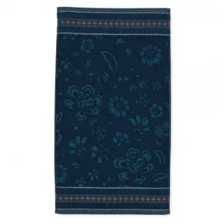 Pip Studio Jasmin Jaquard Handtuch 55 x 100 cm blau