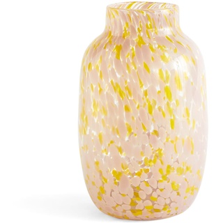 HAY - Splash Vase L, Ø 17,5 x H 27 cm, light pink and yellow