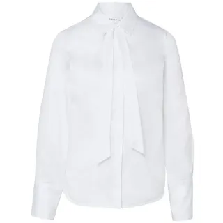 Comma, Bluse aus Stretch-Popeline mit abnehmbarem Krawatten-Detail Weiß 42