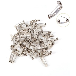 Yosoo 50 Pins selbermachen, Spindelarretierung, Krawattennadel Badge in Silber, selbermachen, von SURETE für DIY Handwerk 20 mm (2 Löcher)