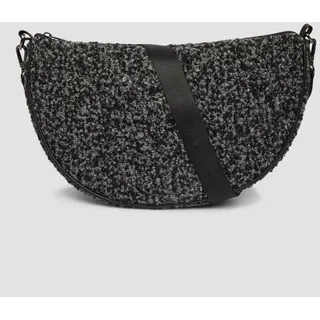 s.Oliver Half-Moon-Bag Umhängetasche Fake Fur Grey/Black