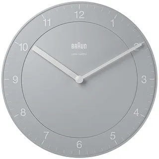 Braun Klassik Funkwanduhr 20 cm BC06G-DCF grau