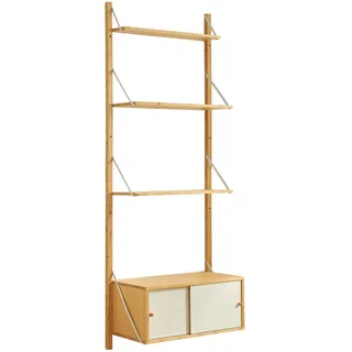 [en.casa] Wandregal Tingvoll 65 x 34 x 176 cm Beige