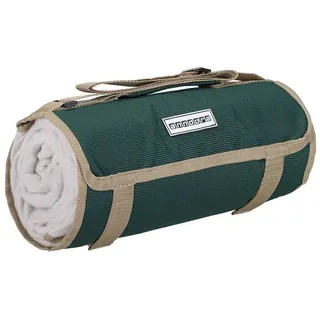Outdoordecke Picknickdecke 125x150 cm beschichtete Unterseite, anndora, wasserabweisend - schnell zusammenrollar - praktischer Trageriemen beige|grün