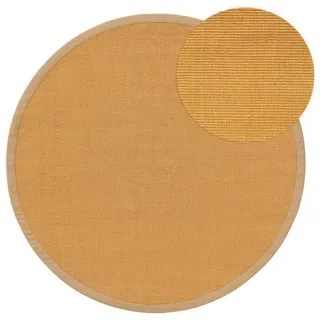 Sisalteppich Sana, benuta, rund, Höhe: 5 mm, Kunstfaser, Berber, Ethno-Style, Wohnzimmer beige|weiß