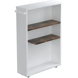 VCM Holz Badschrank Nischenregal Nilari 61 x 20 x 45 cm Braun/Weiß