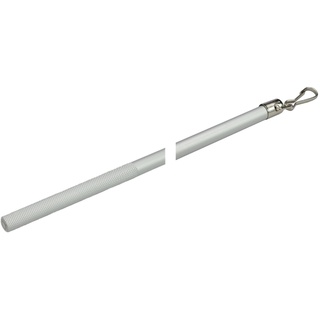 JalousieCrew 1 Stück Schleuderstab Farbe Silber Aluminium - Länge 125 cm - für Gardinen