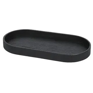 Wood Tray Oak Black Small