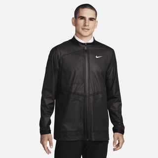 Nike Storm-FIT ADV Herren-Golfjacke mit durchgehendem Reißverschluss - Schwarz, L