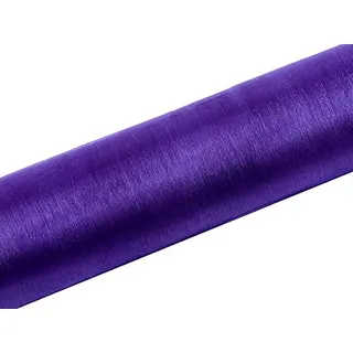 Organzastoff Tischläufer 16cm x 9m Tischdeko Hochzeit (lila)