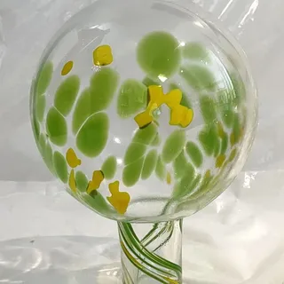 Oberstdorfer Glashütte Garten Kugel mundgeblasen zu stecken Glasgartenkugel Gartendekoration Gartenstecker Rosenkugel Glaskugel Ø ca. 16 cm Höhe ca. 22 cm