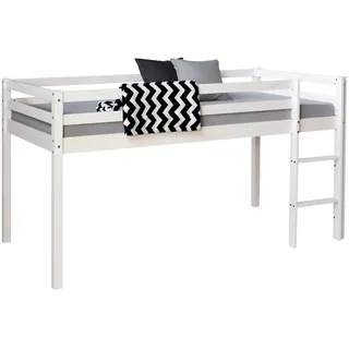 Homestyle4u Hochbett 90x200 in Weiß 1433