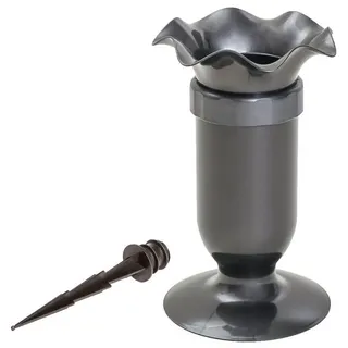 WIBO Kunststofftechnik GmbH Dekovase Grabvase VARIO, anthrazit, H 27-37 cm