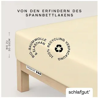 schlafgut Premium Baumwolle 140 x 200 - 160 x 220 cm yellow light