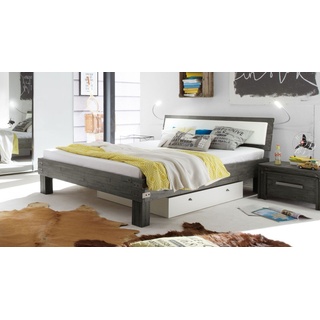 Modernes Bett Caldera - 100x220 cm - Akazie grau