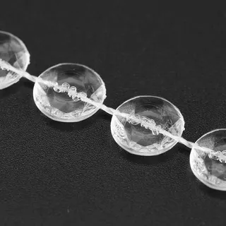 Transparente, weiße, kristallähnliche Perlenvorhänge, Türschnurvorhang, vielseit