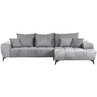 Carryhome Ecksofa, Hellgrau, Metall, 3-Sitzer, Füllung: Schaumstoff, L-Form, Ottomane rechts, 300x205 cm, Made in EU, elektrischer Sitzvorzug, Rücken echt, seitenverkehrt erhältlich, Wohnzimmer, Sofas & Couches, Wohnlandschaften, Ecksofas