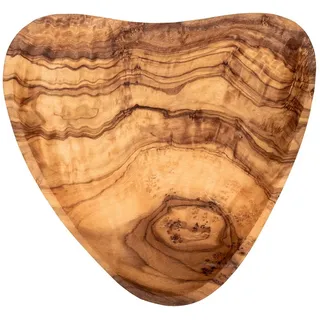 Levandeo® Dekoschale, Olivenholz Schale ca. 17x17cm Herz Holzschale Holz Tischdeko