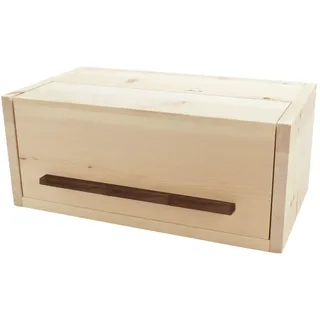 4betterdays Brotkasten Zirbenholz mit Klappdeckel 45 x 25 x 16 cm